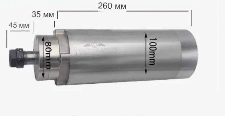 Шпиндель воздушного охлаждения: GDZ-100-3.7F100х260ER20380V - купить в магазине ЧПУ ЦЕНТР