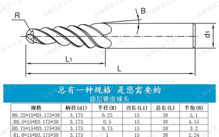 Фреза конусная  по дереву R0.5 - фрезы для чпу станков ЧПУ Центр