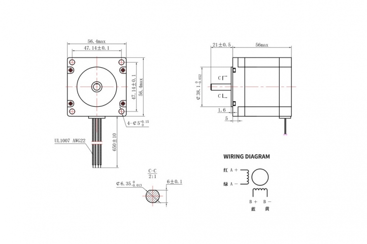 Шаговый двигатель Busheng 23HD56005Y-21B интернет магазин комплектующих ЧПУ Центр